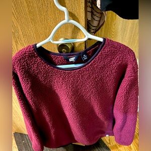 Burgundy Sweatshirt Lands End 1X